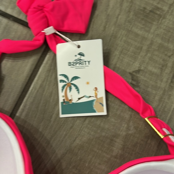 B2prity Women's Mint Halter Tankini Swimsuit Tummy Control Two Piece Suit V Neck - Picture 6 of 6